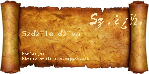 Szüle Éva névjegykártya